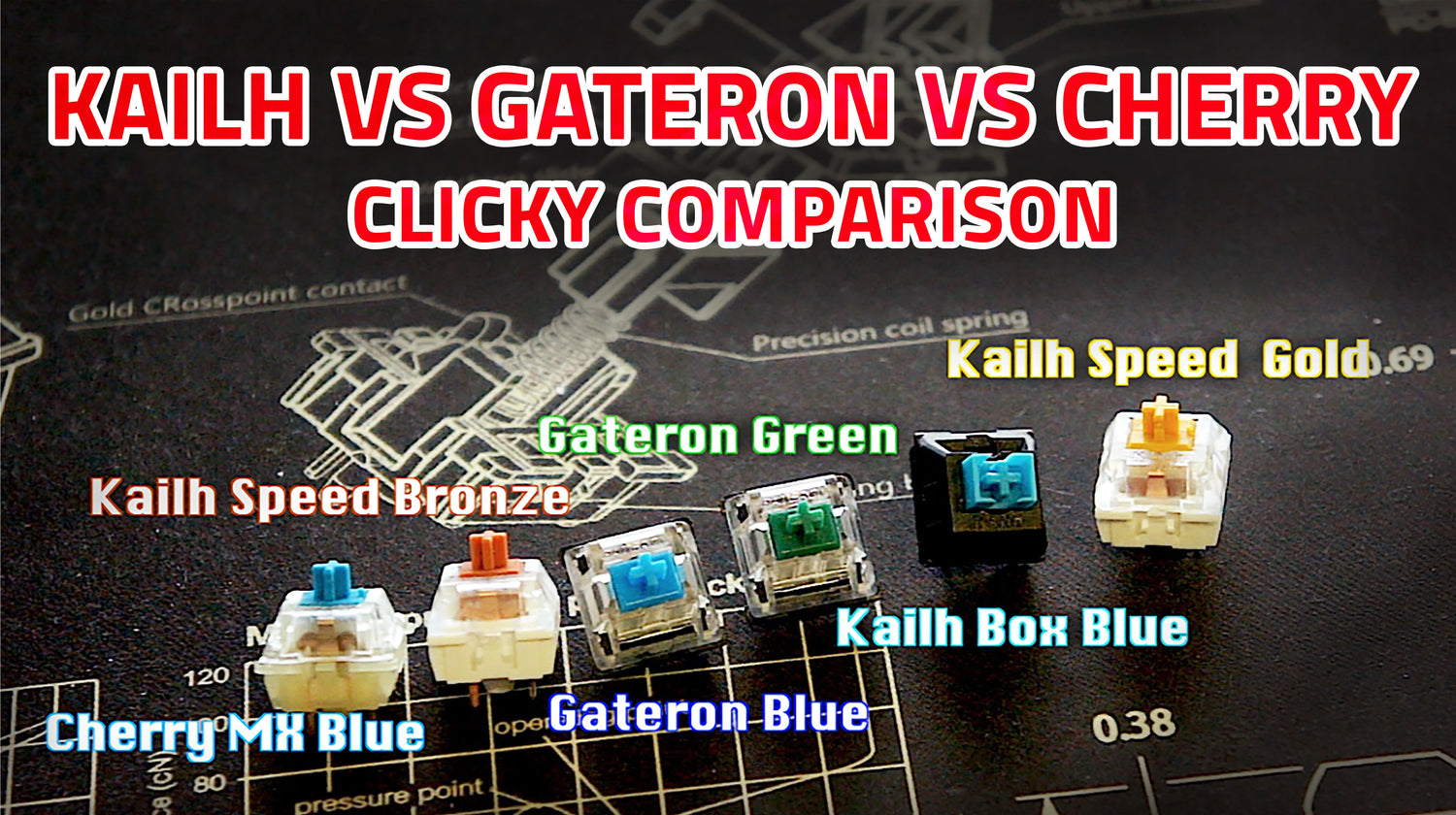 KAILH vs GATERON vs CHERRY - clicky switch comparison – Dygma